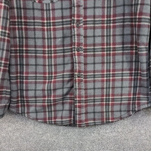 Anchorage Men's Fleece Shirt Jacket Shacket Multi Medium Plaid Pockets - Picture 4 of 11